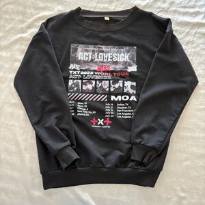 Black ACT: LOVESICK Graphic Crewneck Sweatshirt